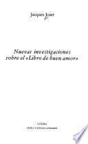 Nuevas investigaciones sobre el Libro de buen amor