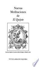 Nuevas meditaciones de El Quijote