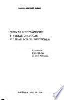 Nuevas meditaciones y viejas crónicas pulidas por el recuerdo