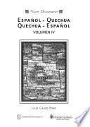 Nuevo diccionario, español-quechua--quechua-español: Quechua-español, A-N