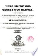 Nuevo diccionario geográfico manual