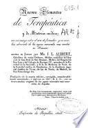 Nuevos elementos de terapeútica y de materia médica