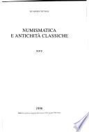 Numismatica e antichità classiche