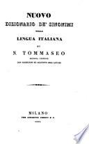 Nuovo dizionario de' sinonimi della lingua italiana di N. Tommaseo