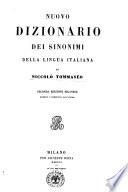 Nuovo dizionario dei sinonimi della lingua italiana di Niccolò Tommaseo