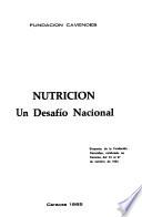 Nutrición, un desafío nacional