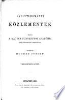 Nyelvtudományi közlemények