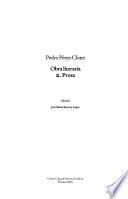 Obra literaria: Prosa