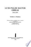 Obras (1914-1959): Poesía