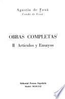 Obras completas: Artículos y ensayos
