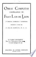 Obras completas castellanas de Fray Luis de León