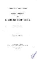 Obras completas de D. Esteban Echeverria: Escritos en prosa
