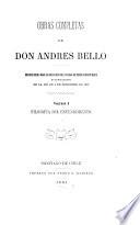 Obras completas de don Andrés Bello