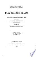 Obras completas de don Andrés Bello