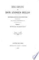 Obras completas de don Andrés Bello