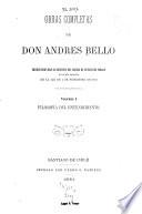 Obras completas de Don Andrés Bello