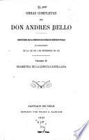 Obras completas de Don Andrés Bello