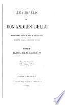 Obras completas de don Andrés Bello
