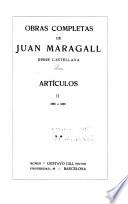 Obras completas de Juan Maragall