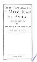 Obras completas del B. Mtro. Juan de Avila