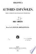 Obras completas del Excmo. Sr. D. Manuel José Quintana