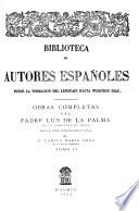 Obras completas del Padre Luis de la Palma de la Compañia de Jesús