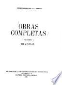 Obras completas: Memorias