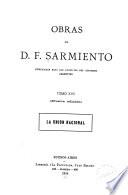 Obras de D.F. Sarmiento: La union nacional. 1914