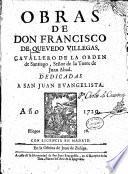 Obras de Don Francisco de Quevedo y Villegas