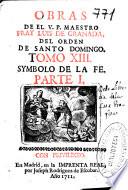 Obras de el V.P. ... fray Luis de Granada, del Orden de Santo Domingo
