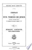 Obras de sta. Teresa de Jesús: Moradas. Conceptos. Exclamaciones