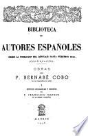 Obras del P. Bernabé Cobo