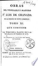 Obras del venerable P. Maestro Fr. Luis De Granada, de la orden de Santo Domingo
