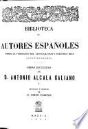 Obras escogidas de D. Antonio Alcala Galiano