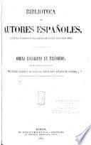 Obras escogidas de filósofos con un discurso preliminar del excelentísimo é ilustrísimo señor