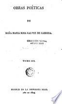 Obras Poeticas de Maria Rosa Galvez de Cabrera