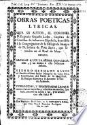 Obras poeticas lyricas que su autor... ha cedido a la Congregacion de la Milagrosa Imagen de N. Senora de Pena Sacra que se venera en el Real de Manzanares