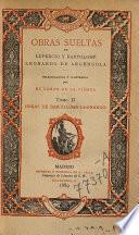Obras sueltas de Lupercio y Bartolomé Leonardo de Argensola