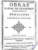 Obras varias de Francisco Lopez de Zarate