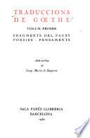 Obres completes de Joan Maragall: Traduccios de Goethe I