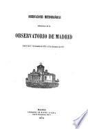 Observaciones meteorológicas efectuadas en el Observatorio de Madrid