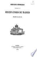 Observaciones meteorológicas efectuadas en el Observatorio de Madrid