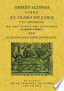 Observaciones sobre el clima de Lima
