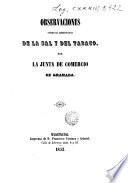Observaciones sobre el desestanco de la sal y del tabaco