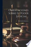 Observaciones sobre el poder judicial