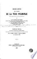 Observaciones sobre el tratamiento de la tisis pulmonar por medio de los hipofosfitos