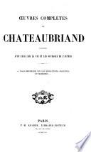 Oeuvres complètes de Chateaubriand: Essai historique sur les revolutions anciennes et modernes