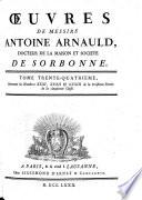 Oeuvres de Messire Antoine Arnauld