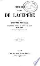 Oeuvres du comte de Lacépède