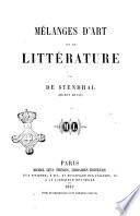 Oeuvres posthumes de Stendhal